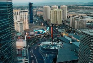 Image of Las Vegas Convention Center where trade shows like ICSC and the League of California Cities Annual Conference are high-stakes events.