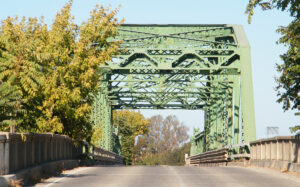 San Joaquin River bridge in Lathrop, CA reflecting ideal location for Lathrop retail opportunities.