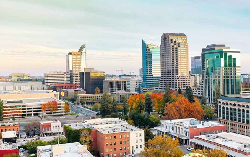 Sacramento cityscape representing economic development plan